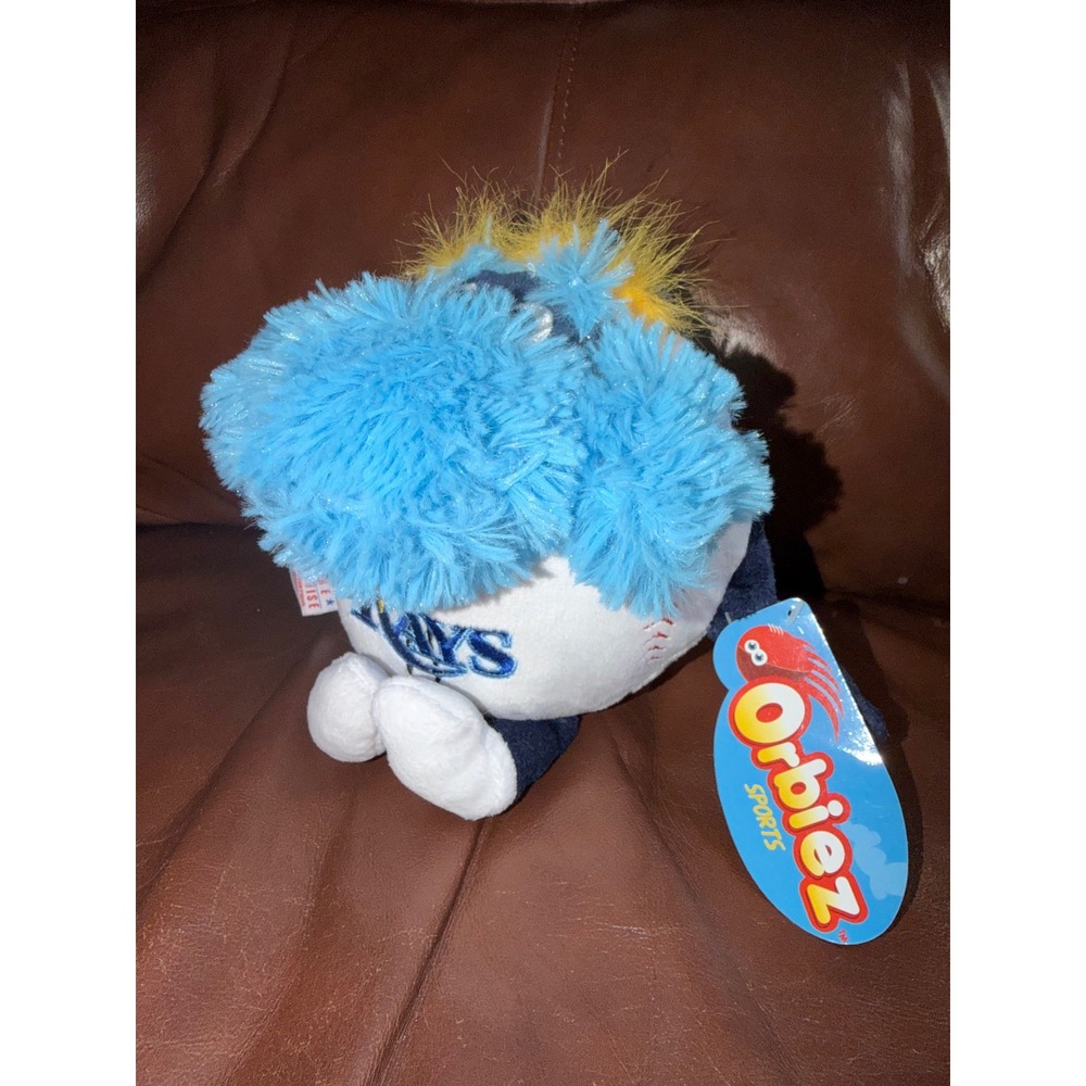 Tampa Bay Rays Orbiez Sports MLB Baseball Plush Mascot Toy Blue Fuzzy 2011‎ NWT